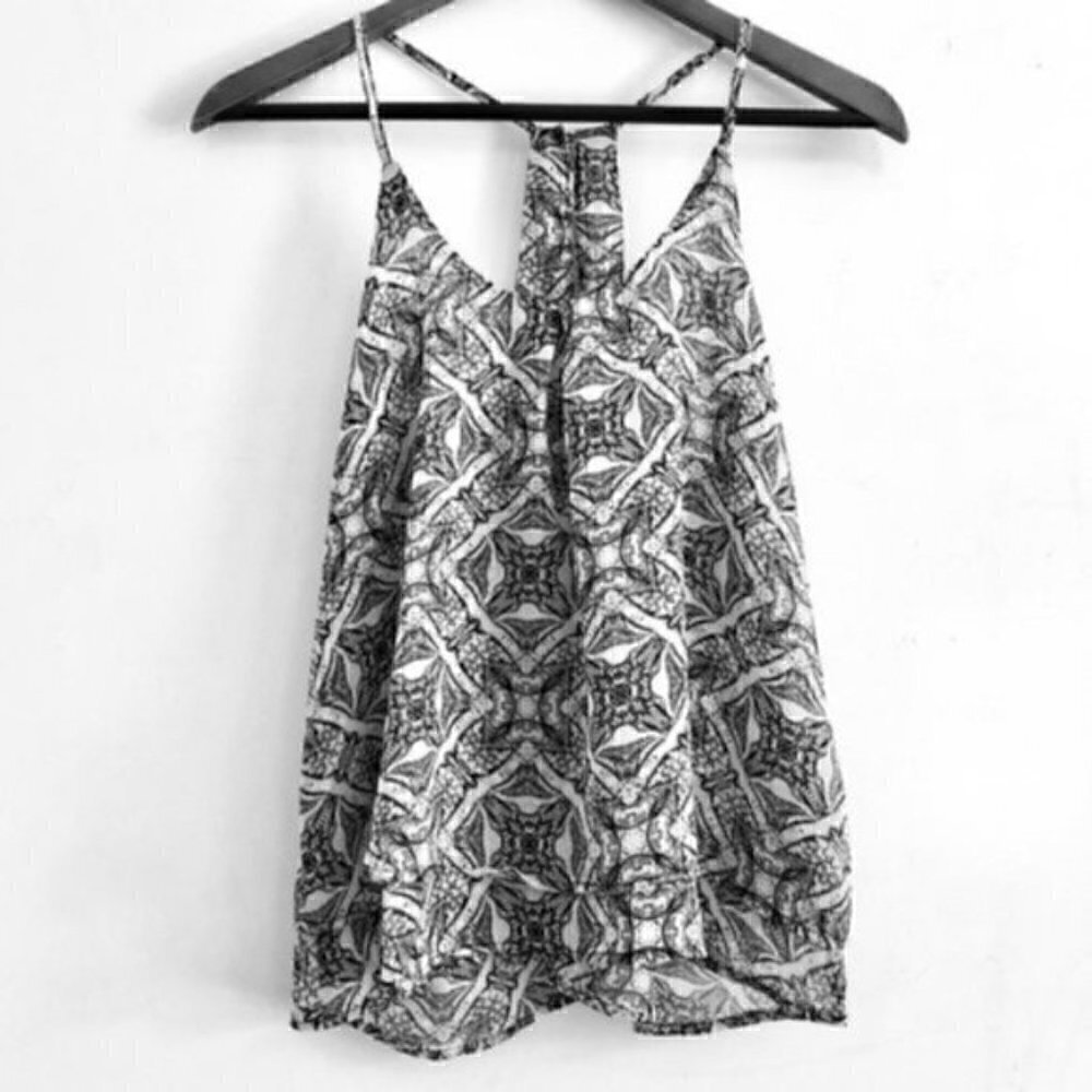 nordstrom Sun & Shadow Top XS Double Layer Halter Printed Modern Family Haley - Picture 3 of 13